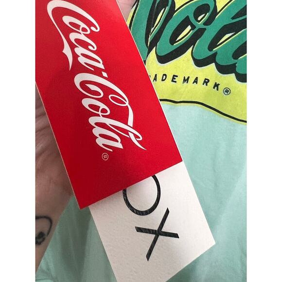 Wildfox Lyla “Drink Coke” Sleeveless Graphic Tank Top Soothing Sea Womens's M - Picture 4 of 7